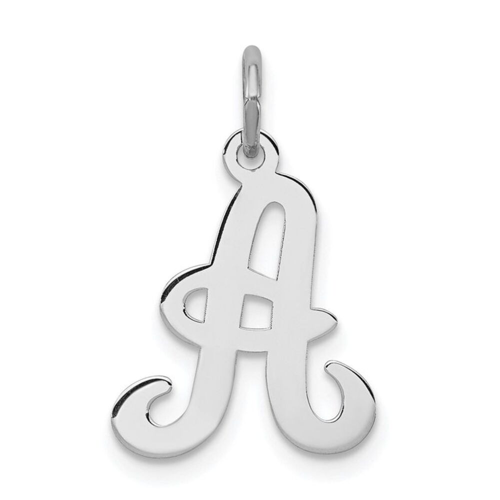 Sterling Silver, Sophia Collection, Small Script Initial A Pendant